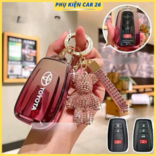 Ốp khóa xe Tpu mạ màu omber dùng cho toyota Camry 2019 - 2024, Cross, Altis 2022 - 2024 ( mặt trong suốt nhìn thấy nút)