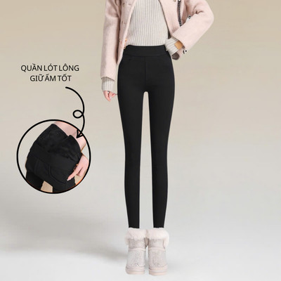 Quần dài nữ dáng ôm NQ11 lót lông giữ nhiệt chất umi Loza LQ104217