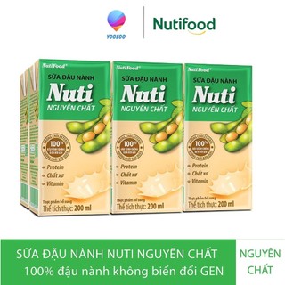  Lốc 06 Hộp 200mL Sữa Đậu Nành Nguyên Chất  Canxi NutiFood - YOOSOO 