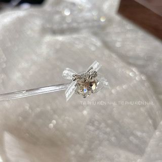 Set(10c) nơ lụa-Pk trang trí móng-tib nail