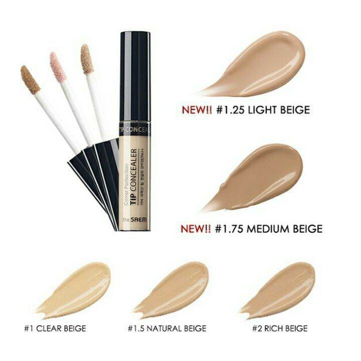 Kem Che khuyết điểm The Saem Cover Perfection Tip Concealer SPF28 6.5g [DUDUBEAUTY] | BigBuy360 - bigbuy360.vn