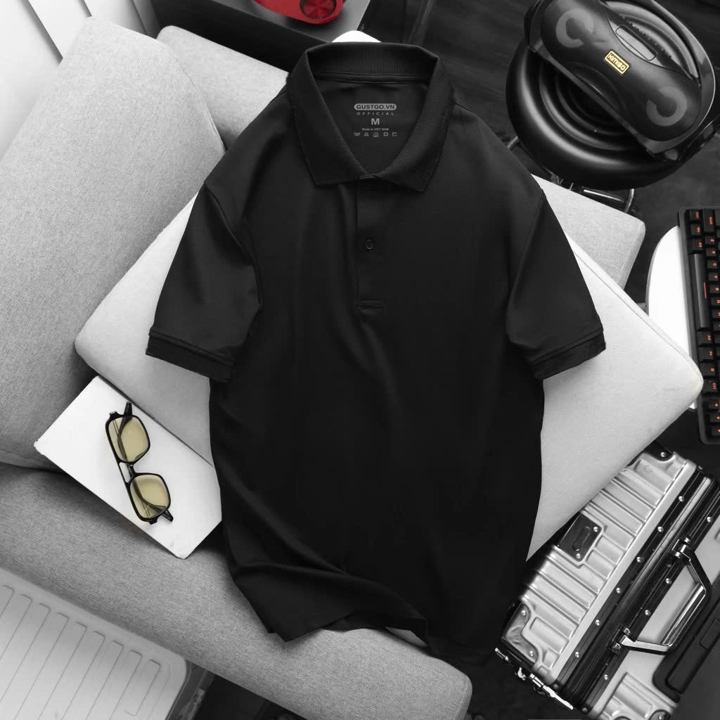Áo Polo Nam Basic GustGo Thời Trang Cao Cấp, Vải Cá Sấu Thoáng Mát 2025