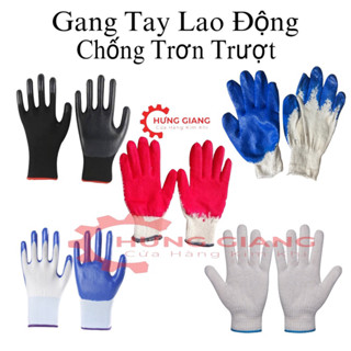 5 Đôi Gang Tay Xanh Sơn Phủ Cao Su CHỐNG TĨNH ĐIỆN, CHỐNG TRƠN, CHỐNG TRƯỢT LOẠI ĐẸP