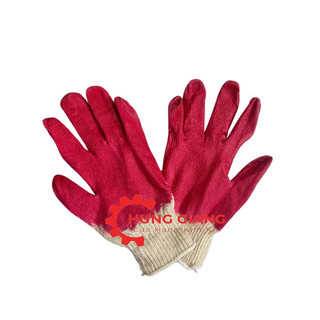 Combo 10 đôi Găng Tay Phủ Sơn Đỏ, Gang Tay Lao Động