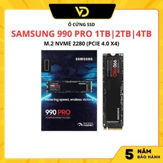 Ổ CỨNG SSD SAMSUNG 990 PRO 1TB / 2TB / 4TB M.2 NVMe 2280 (PCIe 4.0 x4) - Bảo Hành 60 Tháng