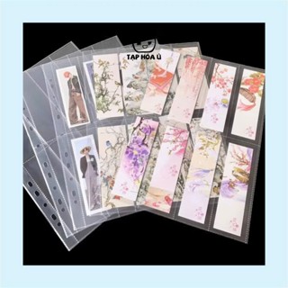 COMBO 10 SHEET 8 Ô DỌC ĐỰNG BOOKMART, PHỤ KIỆN MANGA, BL CHO BÌA A4 11 LỖ OM