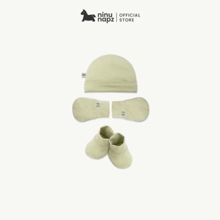  NinuNapz - Set mũ bao tay bao chân cho bé sơ sinh cao cấp - Vải sợi tre pha cotton mềm mịn thoáng khí 