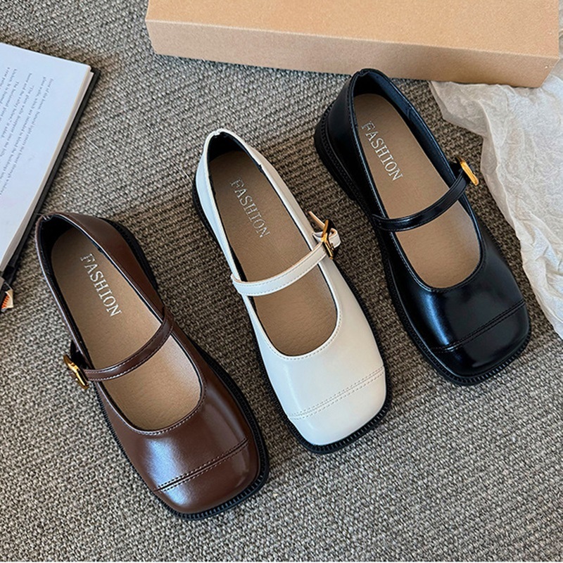 Giày Búp bê Mary Jane Mũi Vuông Lolita Đế Cao 3cm Siêu Êm. Dễ Phối Đồ MJ-26 TinTin