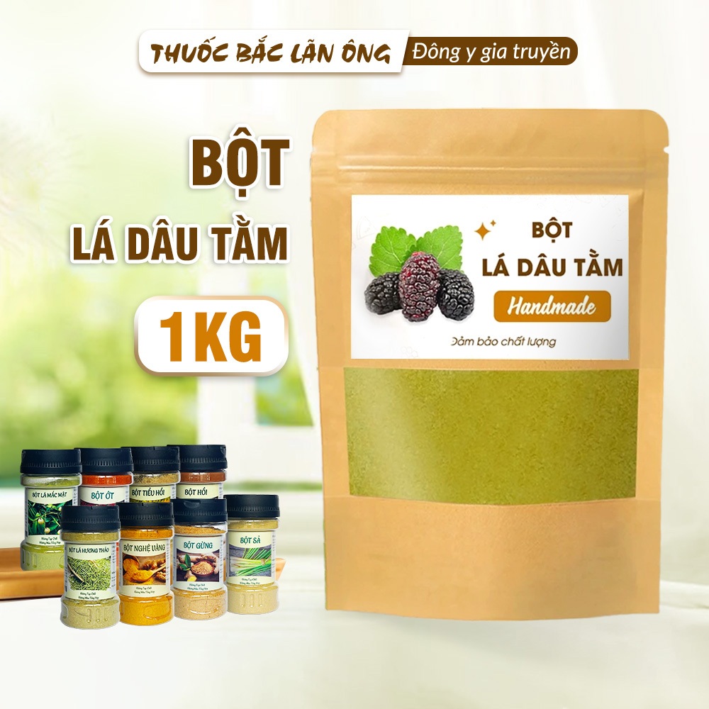 Bột lá dâu tằm khô 1kg (Dâu tằm kháng khuẩn, dưỡng da, thanh nhiệt, mát gan)