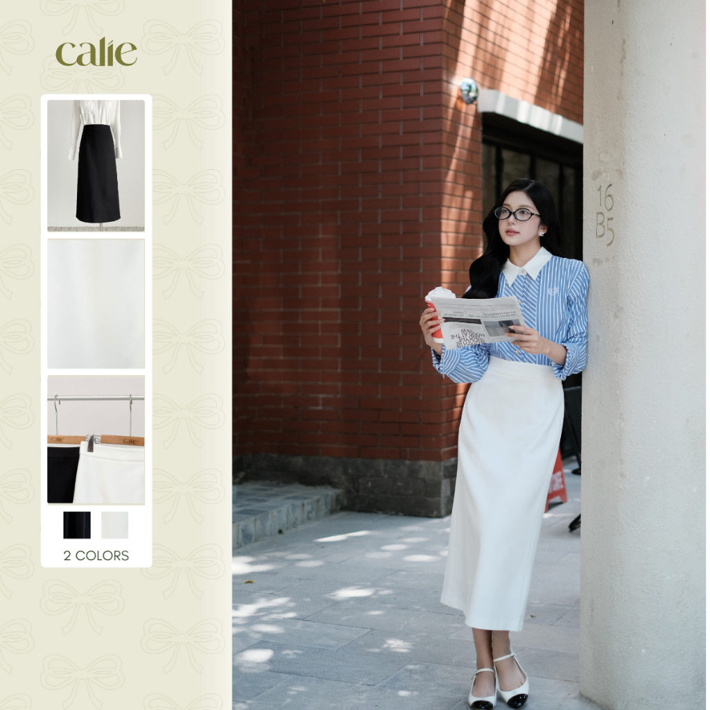 Chân váy bút chì basic, chất liệu cao cấp, đứng form, thanh lịch thương hiệu calie CB029
