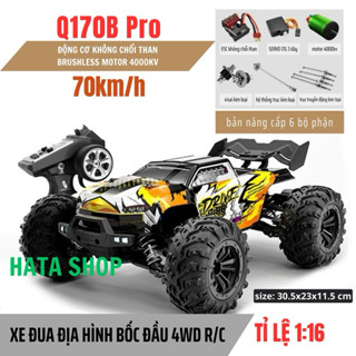 Xe Địa Hình Điều Khiển Q170B Pro Màu Cam Tốc Độ Cao 70km/h Không Chổi Than 4000kv 1/16
