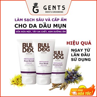 Bộ chăm sóc da dầu mụn toàn diện cho nam Bulldog Skincare Oil Control gồm sữa rửa mặt, tẩy tế bào chết và kem dưỡng ẩm