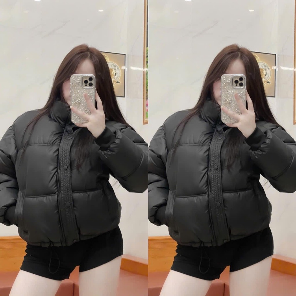 Áo khoác phao nữ,áo phao béo đại hàn siêu nhẹ có dây rút kiểu dáng basic phong cách Ulzzang
