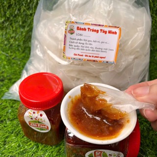 Bánh tráng chấm Chi Food combo 500g phơi sương kèm hũ muối sệt
