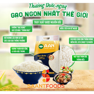 Gạo ST25 A An - Túi 5Kg (Ngon Nhất Thế Giới)