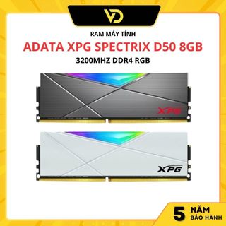 RAM MÁY TÍNH ADATA XPG SPECTRIX D50 8GB 3200Mhz DDR4 RGB - Hàng Chính Hãng