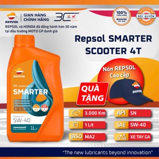 Dầu Nhớt Xe Tay Ga Repsol Smarter Scooter 4T 5w40 1L/800ml