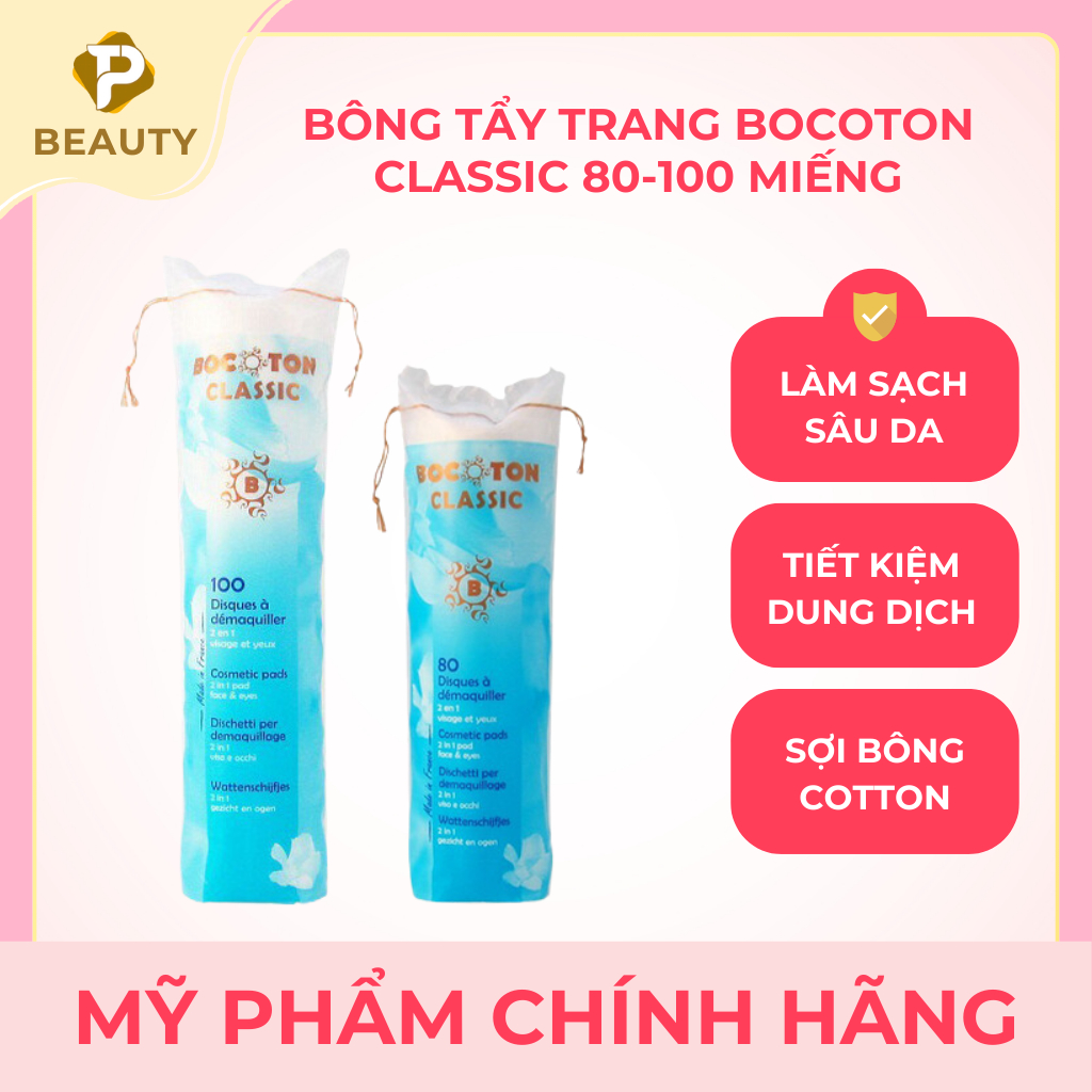 Bông Tẩy Trang Bocoton Classic 100 MIẾNG