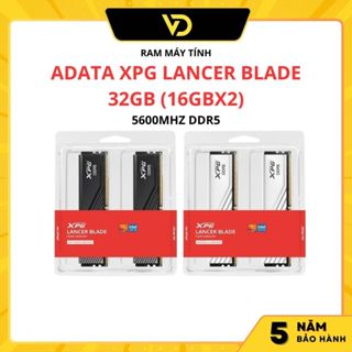 RAM MÁY TÍNH ADATA XPG LANCER BLADE 32GB (16GBx2) 5600MHZ DDR5 BLACK / WHITE - Hàng Chính Hãng