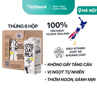 Thùng 6 Hộp Sữa Yến Mạch Barista OTIS OAT MILK Hộp 1 Lít