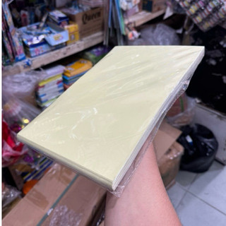 Giấy dán decal đế vàng A4 (Xấp 100 Tờ)