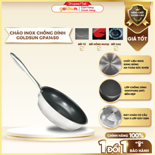 Chảo Inox 304 Goldsun Nhiều Kích Thước Chống Dính Chuẩn Hoa Kỳ An Toàn Sức Khoẻ Người Dùng - GPA1450