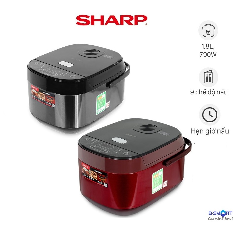 Nồi cơm điện tử Sharp KS-COM194EV-BK/RD