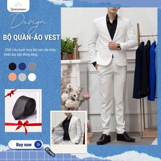 Áo vest, vest nam hàn quốc, vest chú rể, vest nam công sở Hàn quốc chất vải đẹp, ko nhăn, ko xù, k bay màu