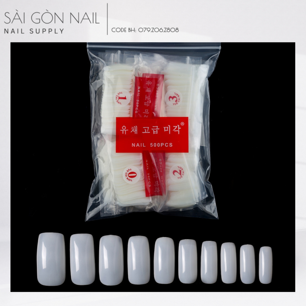 Móng Up Chân Túi 500 Móng Phom Vuông Dài - Sài Gòn Nail