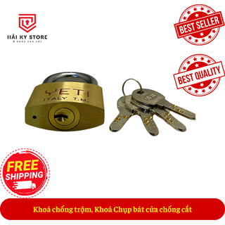 [Hỏa tốc HCM] Ổ Khóa YETI 50mm đồng thau chìa điện tử