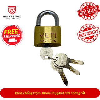 [Hỏa tốc HCM] Ổ Khóa YETI 50mm đồng thau chìa điện tử