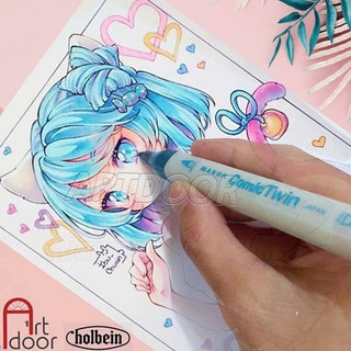 [ARTDOOR] Bút Marker HOLBEIN Maxon đầu brush mềm cây lẻ (full) - [xả kho]