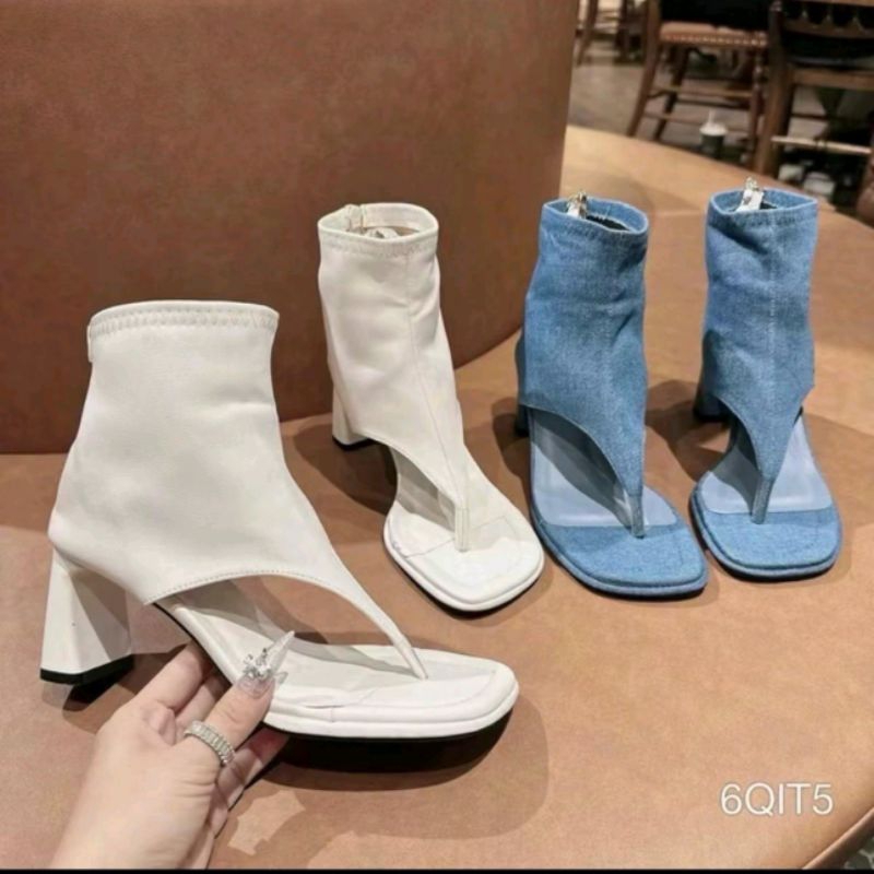  Bốt xỏ ngón 5 phân Nữ Shoes Jean Boot GiàY 