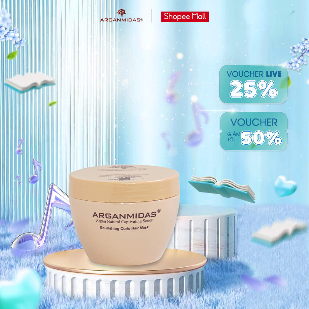 Mặt Nạ Tóc Nuôi Dưỡng Tóc Uốn Xoăn Arganmidas