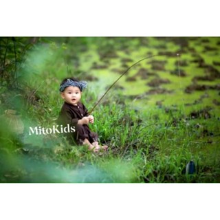 (8-30kg) Áo bà ba nâu kate trẻ em, áo bà ba nâu kate bé trai bé gái