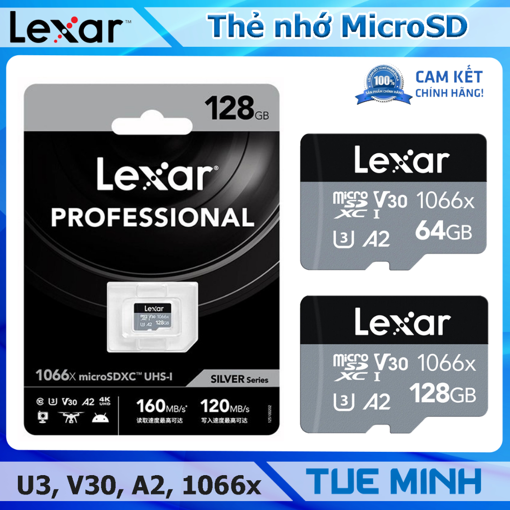 Thẻ nhớ Micro SD Lexar Professional 1066x - UHS-I,160MB/s U3