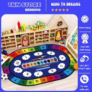 Thảm trải sàn lớp học cho bé mầm non kích thước m6x2m2 và 2mx3m , thảm bali hoạ tiết chữ số trải lớp học cho bé chơi