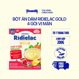Combo 2 hộp Bột Ăn Dặm 4 gói vị mặn Ridielac Gold - Hộp 4 gói 50g