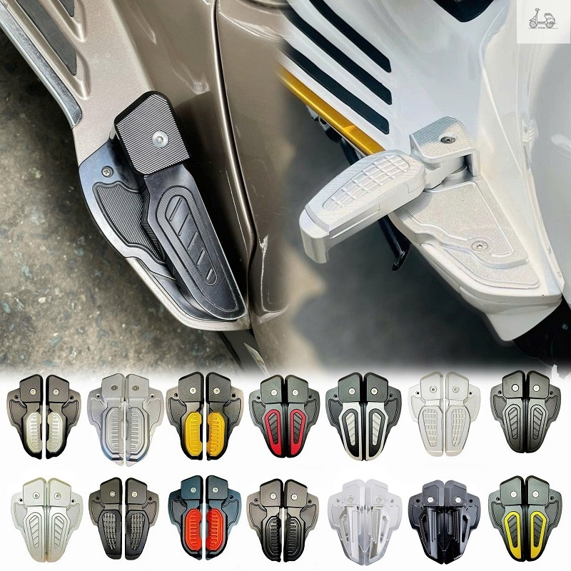  Gác Chân Cho Vespa CNC Nhôm Nguyên Khối Hàng Cao Cấp 