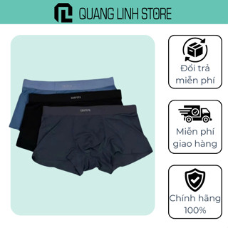 Quần Lót Nam Boxer Quang Linh Store Thun Lạnh Không Viền, Kháng Khuẩn - Combo 3 Sịp Đùi Chapepa QA-03