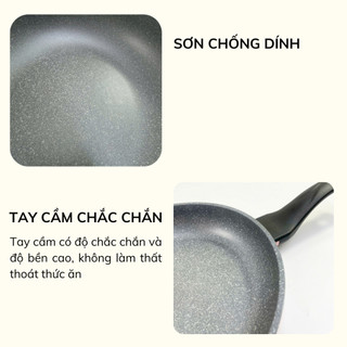 Chảo Chống dính Đáy từ Cao Cấp Ecoramic đáy từ (Size 20,24,26,28cm)