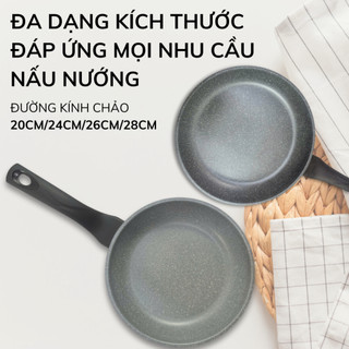 Chảo Chống dính Đáy từ Cao Cấp Ecoramic đáy từ (Size 20,24,26,28cm)