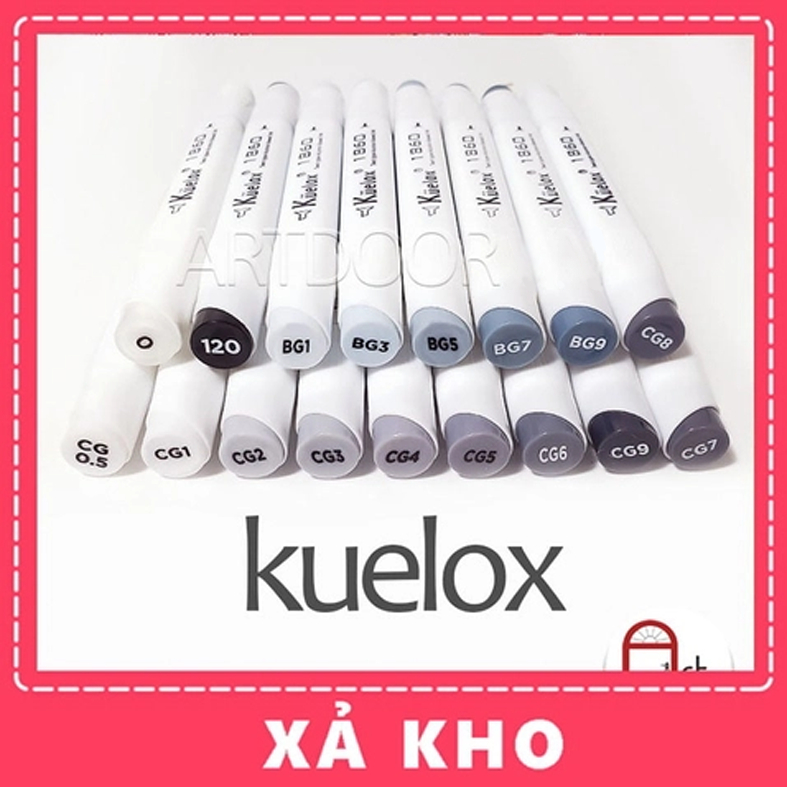 [ARTDOOR] Bút Marker KUELOX hai đầu cây lẻ (full) - [xả kho]