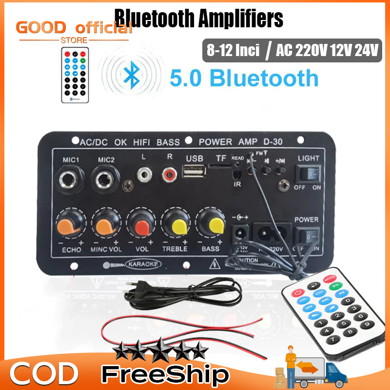 【Hàng giao ngay】D10 Bo mạch loa karaoke Bluetooth 5.0 35-400W dùng làm dàn hát karaoke DIY tại nhà