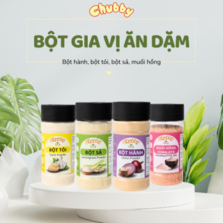 Bột gia vị nấu ăn cho bé và gia đình Chubby, Bột hành, Bột tỏi, Bột sả, Muối hồng....
