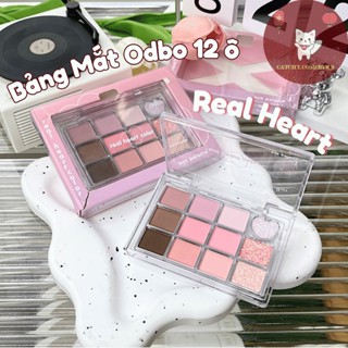   ODBO  Bảng Mắt Odbo 12 Ô Real Heart Trái tim Nhũ Lì Trong Suốt Color Eye Palette  OD2019  