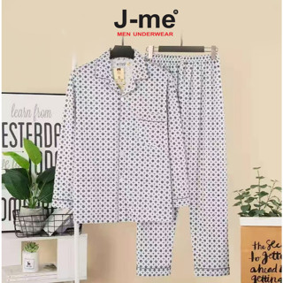 Bộ Đồ Ngủ Nam Mùa Thu Đông Chất Liệu Cotton Dệt Kim Hai Mặt Áo Dài Tay Quần Dài Thoải Mái JMPB12069