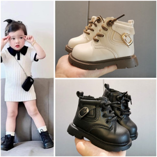 Giày Bốt Cao Cổ Cho Bé Trai, Bé Gái Lót Lông Da PU size 15-25 mã G37