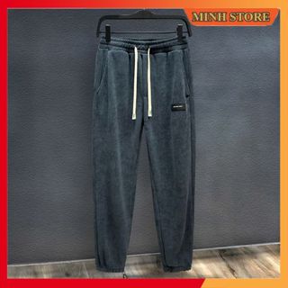  Quần JOGGER nam bo gấu vải nhung cao cấp quần Nhung tăm nam co giãn thời trang JO10 - MINHSTORE 66 