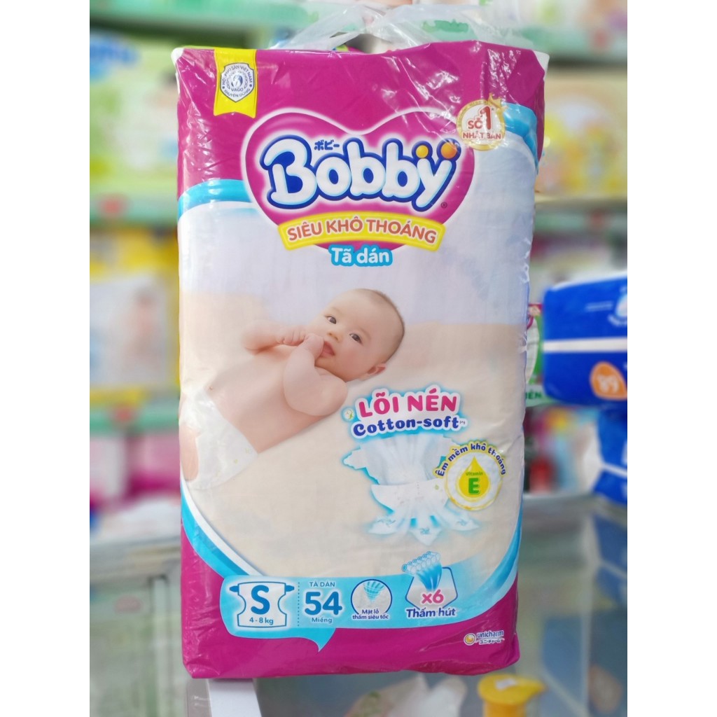 Tã Dán sơ sinh Bobby S54 miếng (Bé 4-8kg)